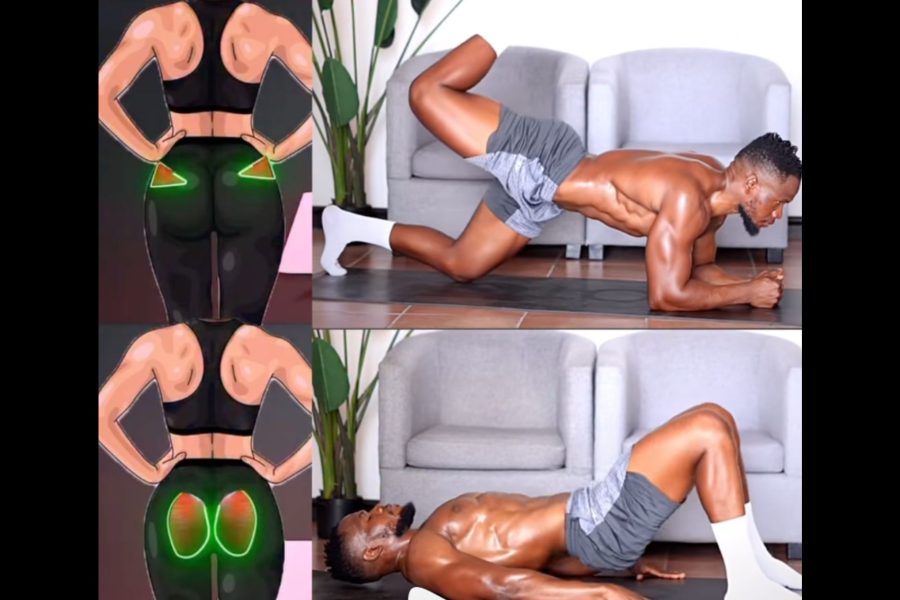 Άντρας κάνει ασκήσεις γυμναστικής στο πάτωμα