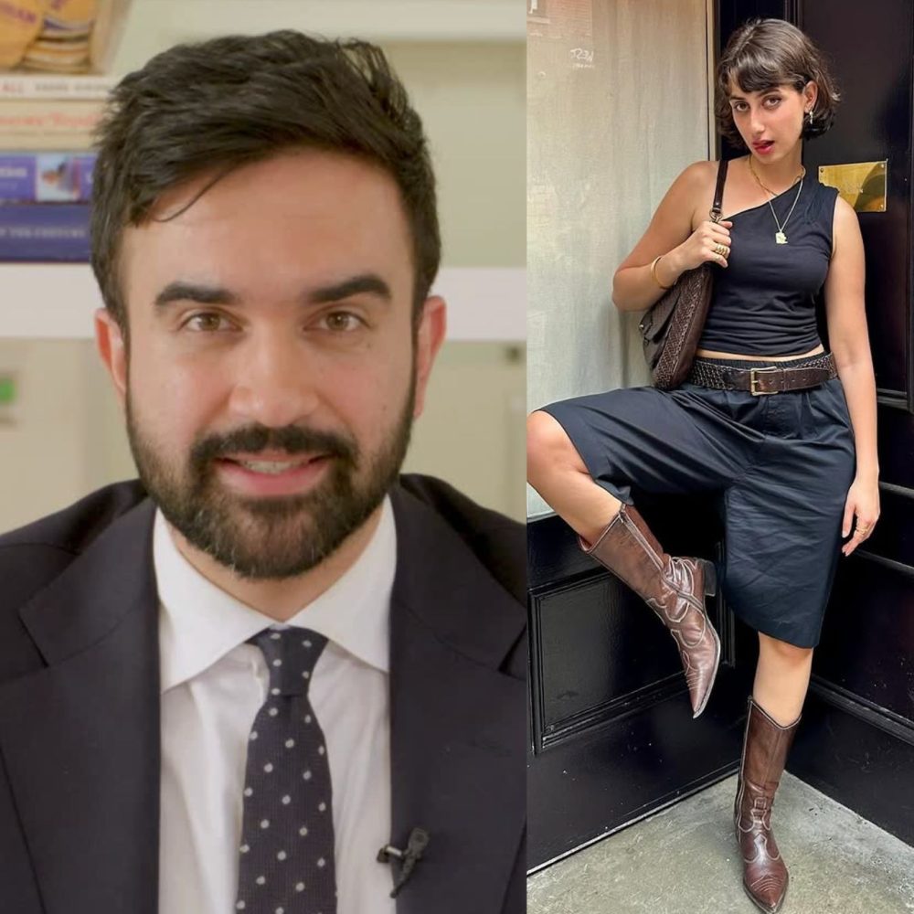 Άντρας με γένια και κοστούμι και γυναίκα με καουμπόικες μπότες και μαύρα ρούχα